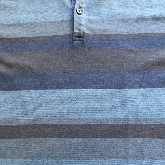 Calvin Klein Striped Polo Size Large S/S Button Up - Picture 3 of 4